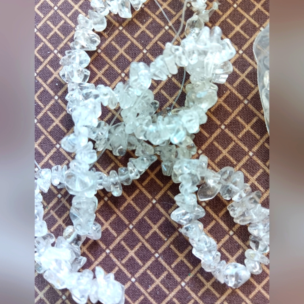 Crystal beads & misc beads, keyring earring posts..